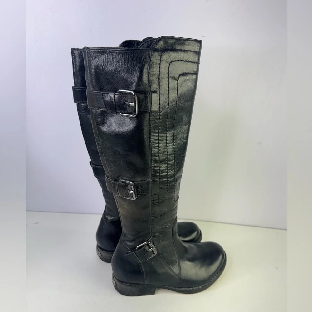 Juicy Couture Leather Moto Combat Riding Boot size 6.5 - Picture 5 of 11